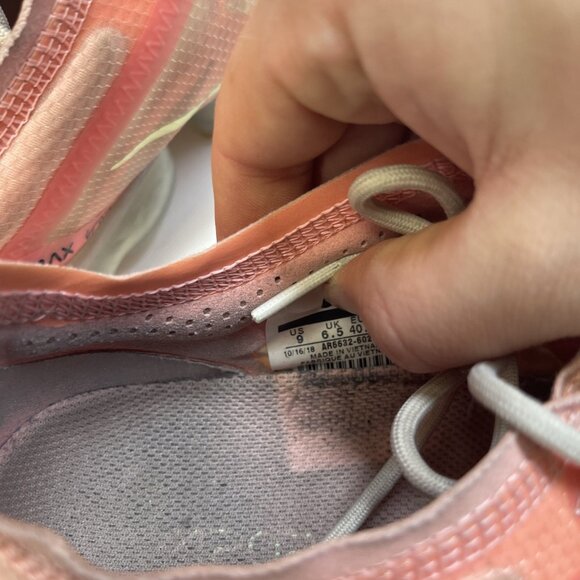 Nike Womens Air VaporMax AR6632-602 2019 Pink Tint Running Shoes Sneakers Size 9 - Picture 11 of 15